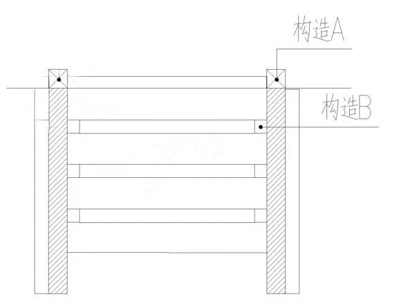 基坑围护桩平面布置图和支护断面图
