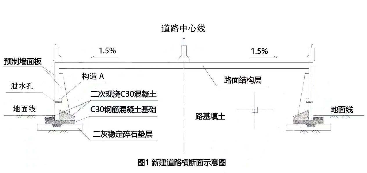 新建道路横断面示意图